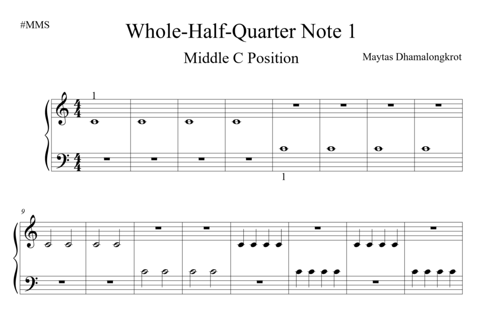 Middle C Position 1